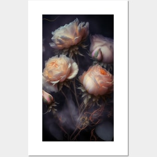 Iridescent pastel roses 10 Posters and Art